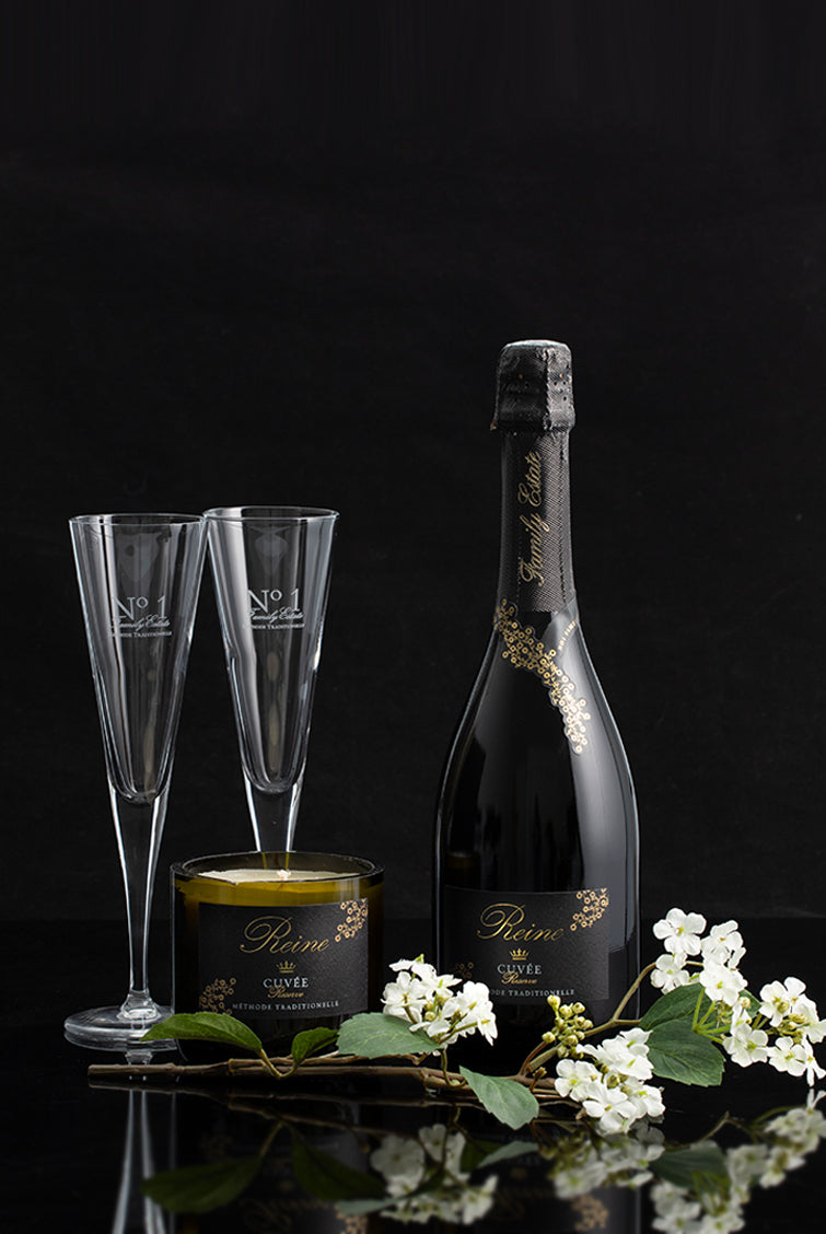 No.1 Family Estate gift pack with Reine Cuvee, flutes and candle